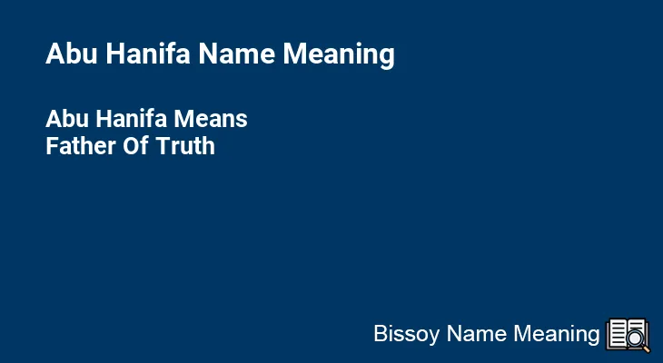 Abu Hanifa Name Meaning